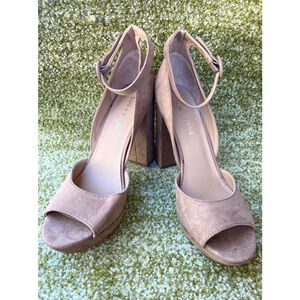 Sun + Stone Womens Reeta Faux Leather Ankle Pumps Size 9
